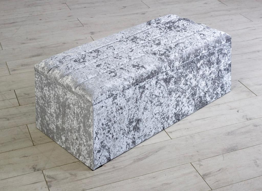 Striped Ottoman Storage/Blanket Box