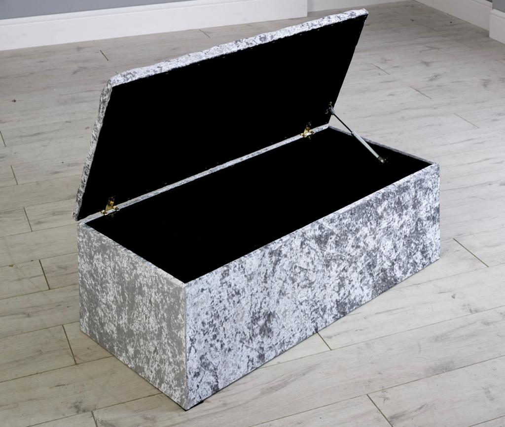 Striped Ottoman Storage/Blanket Box